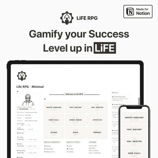 LiFE RPG - Gamify your Success, Level Up in LiFE — GumHunt